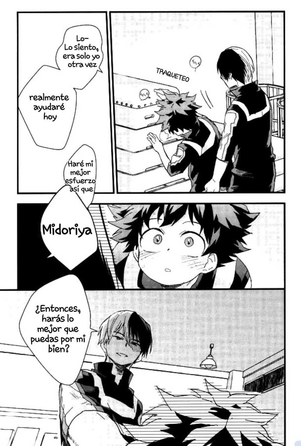 (C92) [Mini Karaageteishoku Ohmori (Tooka)] Midoriya-kun to Todoroki-kun ga Taiiku Souko de xxx suru Hon | Midoriya-kun Y Todoroki-kun Son XXX En El Armario De Suministros De La Eh [Spanish] [Shousanki] - Page 19