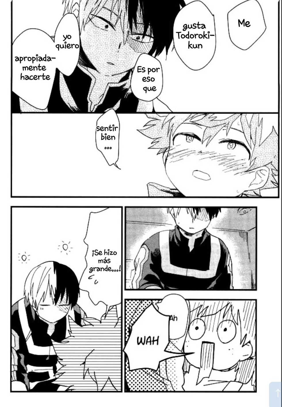 (C92) [Mini Karaageteishoku Ohmori (Tooka)] Midoriya-kun to Todoroki-kun ga Taiiku Souko de xxx suru Hon | Midoriya-kun Y Todoroki-kun Son XXX En El Armario De Suministros De La Eh [Spanish] [Shousanki] - Page 22
