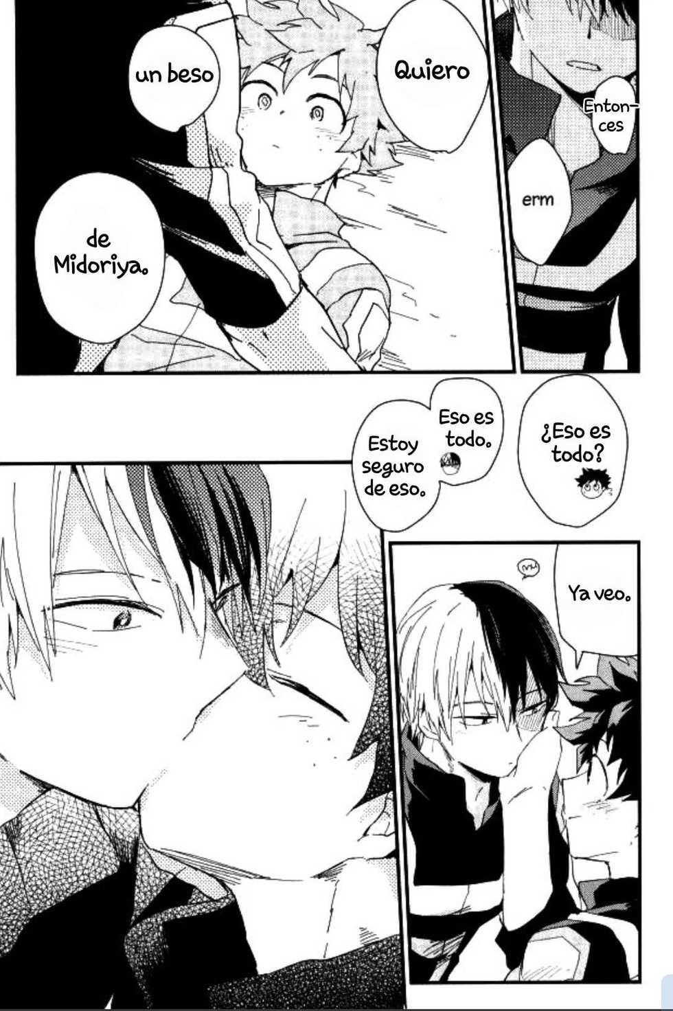 (C92) [Mini Karaageteishoku Ohmori (Tooka)] Midoriya-kun to Todoroki-kun ga Taiiku Souko de xxx suru Hon | Midoriya-kun Y Todoroki-kun Son XXX En El Armario De Suministros De La Eh [Spanish] [Shousanki] - Page 23