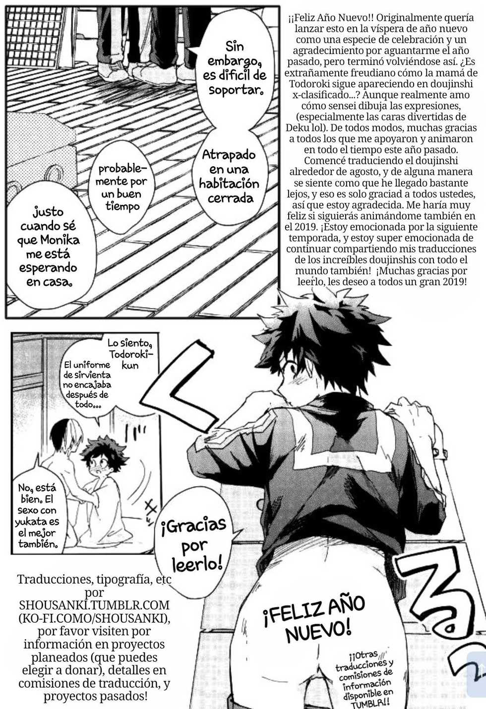 (C92) [Mini Karaageteishoku Ohmori (Tooka)] Midoriya-kun to Todoroki-kun ga Taiiku Souko de xxx suru Hon | Midoriya-kun Y Todoroki-kun Son XXX En El Armario De Suministros De La Eh [Spanish] [Shousanki] - Page 28