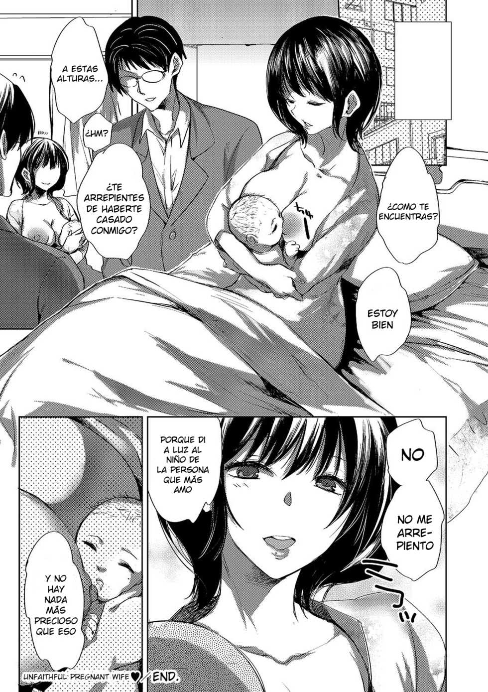[Konezu] Ikenai Botebara Futeizuma | Unfaithful Pregnant Wife (Botebara Haramase Paradise) [Spanish] {Lanerte} - Page 16