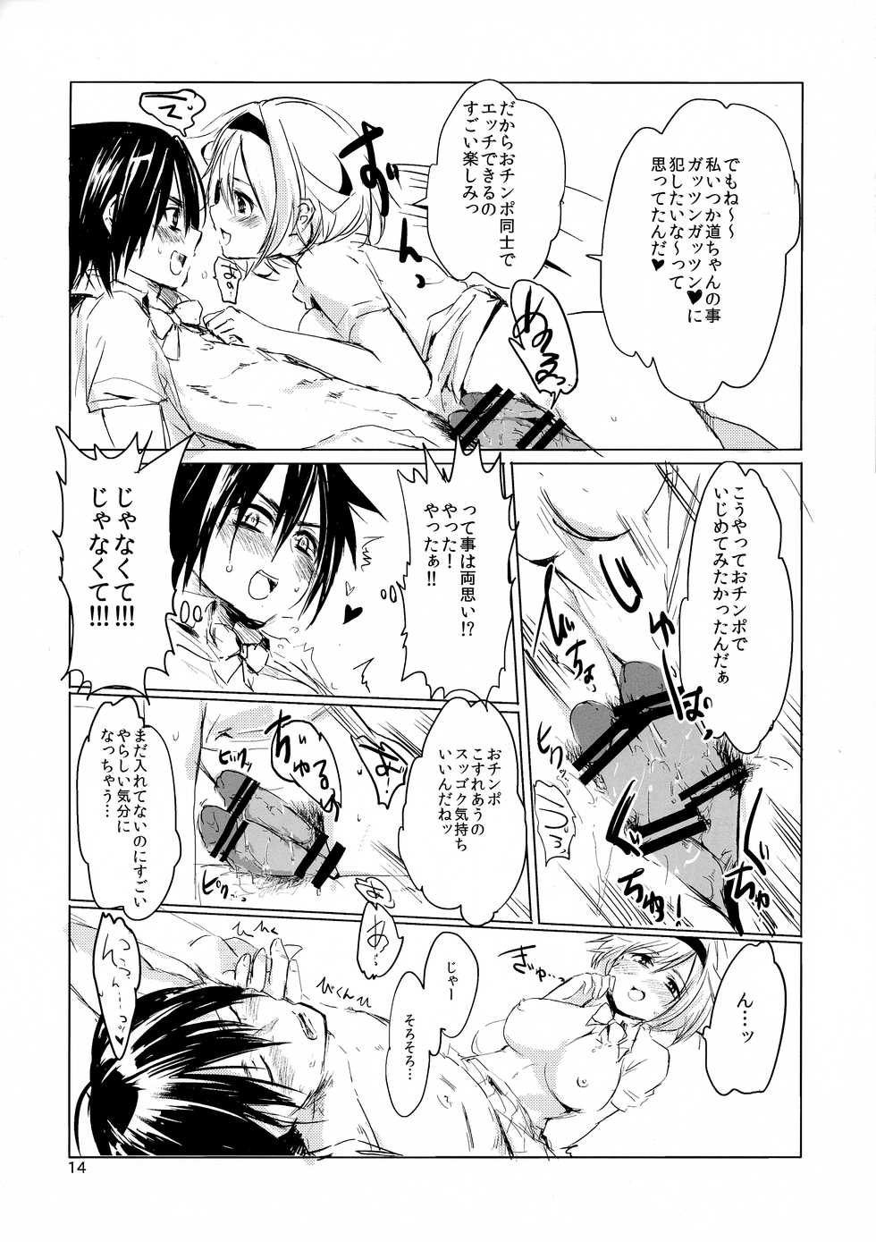 (C82) [Mukeikaku Syugi (Netoromorikon)] Ore jo Futanari Fujoshi ni Gyaku Rape! - Page 14