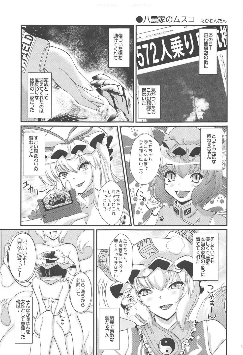 (Reitaisai 13) [Kitsunenomori (Various)] Hitozuma Ranchi Time (Touhou Project) - Page 4