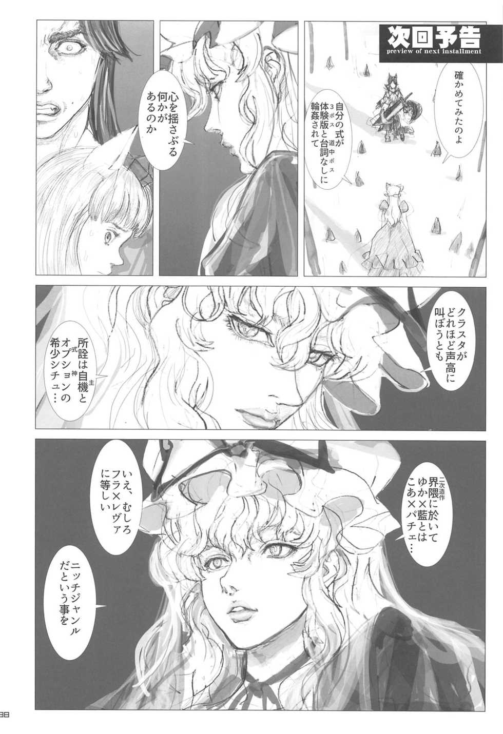 (Reitaisai 13) [Kitsunenomori (Various)] Hitozuma Ranchi Time (Touhou Project) - Page 37