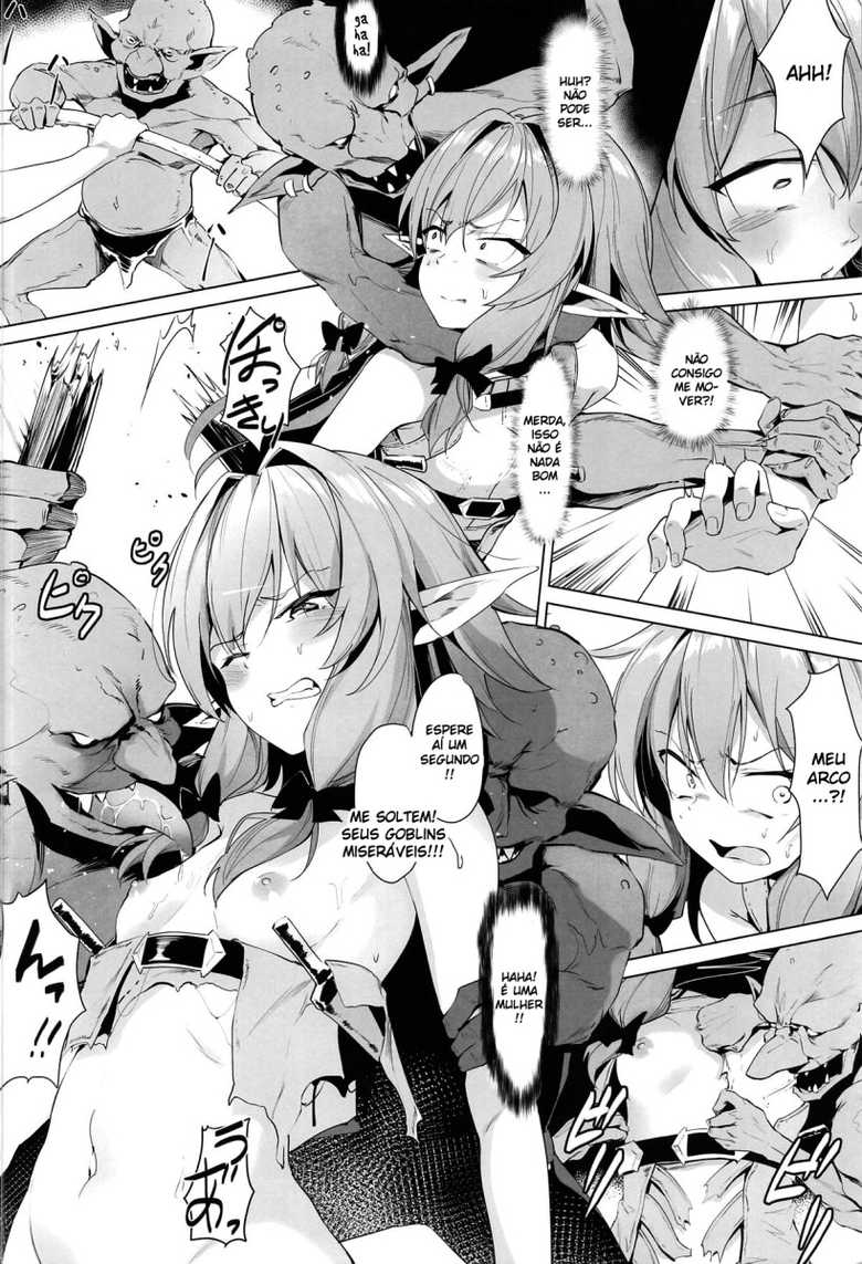 (C95) [Nameless (GuiZhenCao)] Moshi Onna Seirei ga Goblin ni Tsukamattara... (Goblin Slayer) [Portuguese-BR] - Page 3