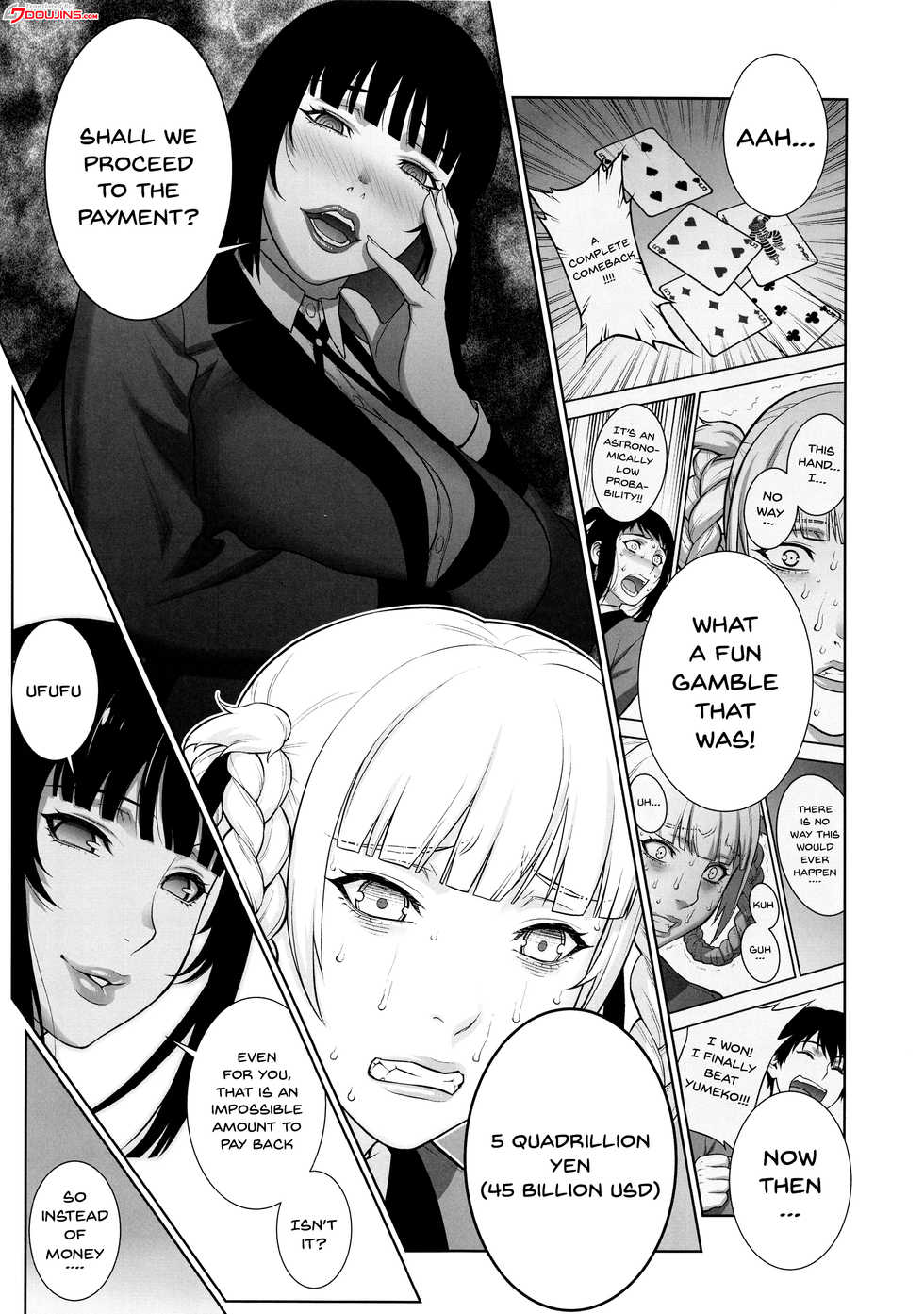 (COMIC1☆13) [Motchie Kingdom (Motchie)] Make mo Maketari 5000 Chouen! | This Defeat Costs 5000 Trillion Yen! (Kakegurui) [English] {Doujins.com} - Page 4