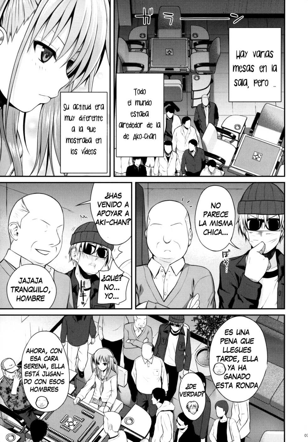 (C87) [40010 1-GO (Shimanto Shisakugata)] Akochan Watching Club (Saki) [Spanish] [arKram] - Page 7
