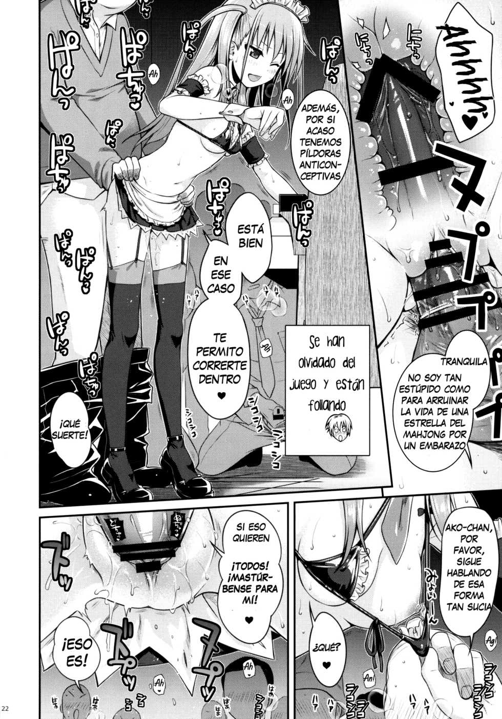 (C87) [40010 1-GO (Shimanto Shisakugata)] Akochan Watching Club (Saki) [Spanish] [arKram] - Page 22