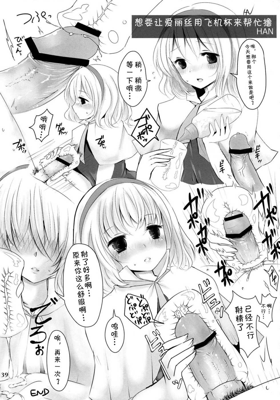 (Reitaisai 10) [Hakuginmokusei (Poshi)] Marugoto Alice (Touhou Project) [Chinese] [靴下汉化组] - Page 39