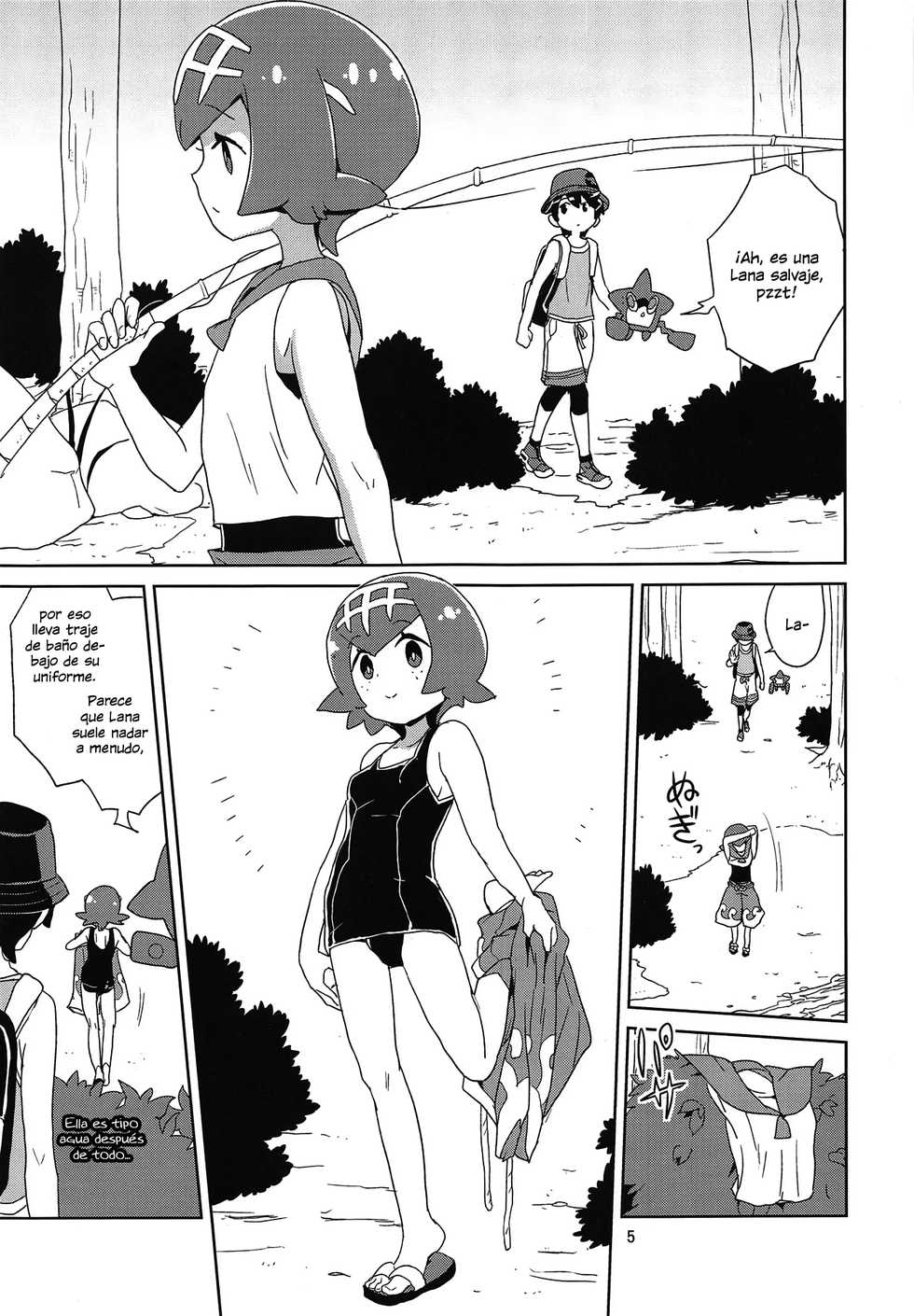 (C95) [Zenra Restaurant (Heriyama)] A! Yasei no Suiren ga Tobidashite Kita! (Pokémon Sun and Moon) [Spanish] [Vlothx] - Page 3