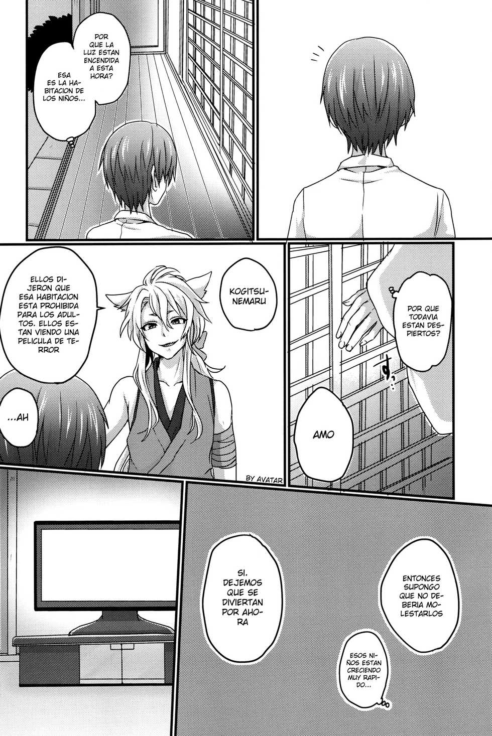 (SUPERKansai21) [Koneko Gumi (Poron)] Obake Nanka Kowakunai (Touken Ranbu) [Spanish] [Avatar-kun] - Page 2