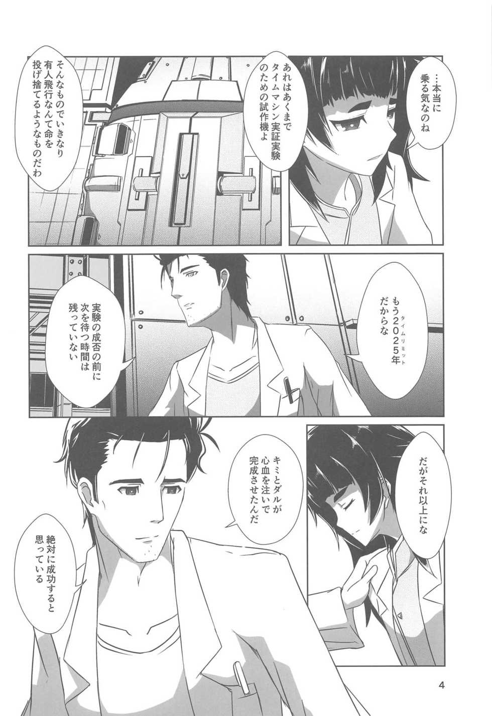 (Chaos Gate Notes! 13) [descendant of LOKIS (Hati)] Soushisouai no NG Word (Steins;Gate 0) - Page 3