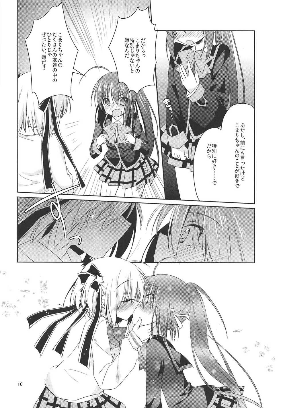 (C85) [Gantai Shoujo Chudoku (Nakada Rumi)] Amai Okashi to Koi no Mahou ~Osatou Futatsume~ (Little Busters!) - Page 9