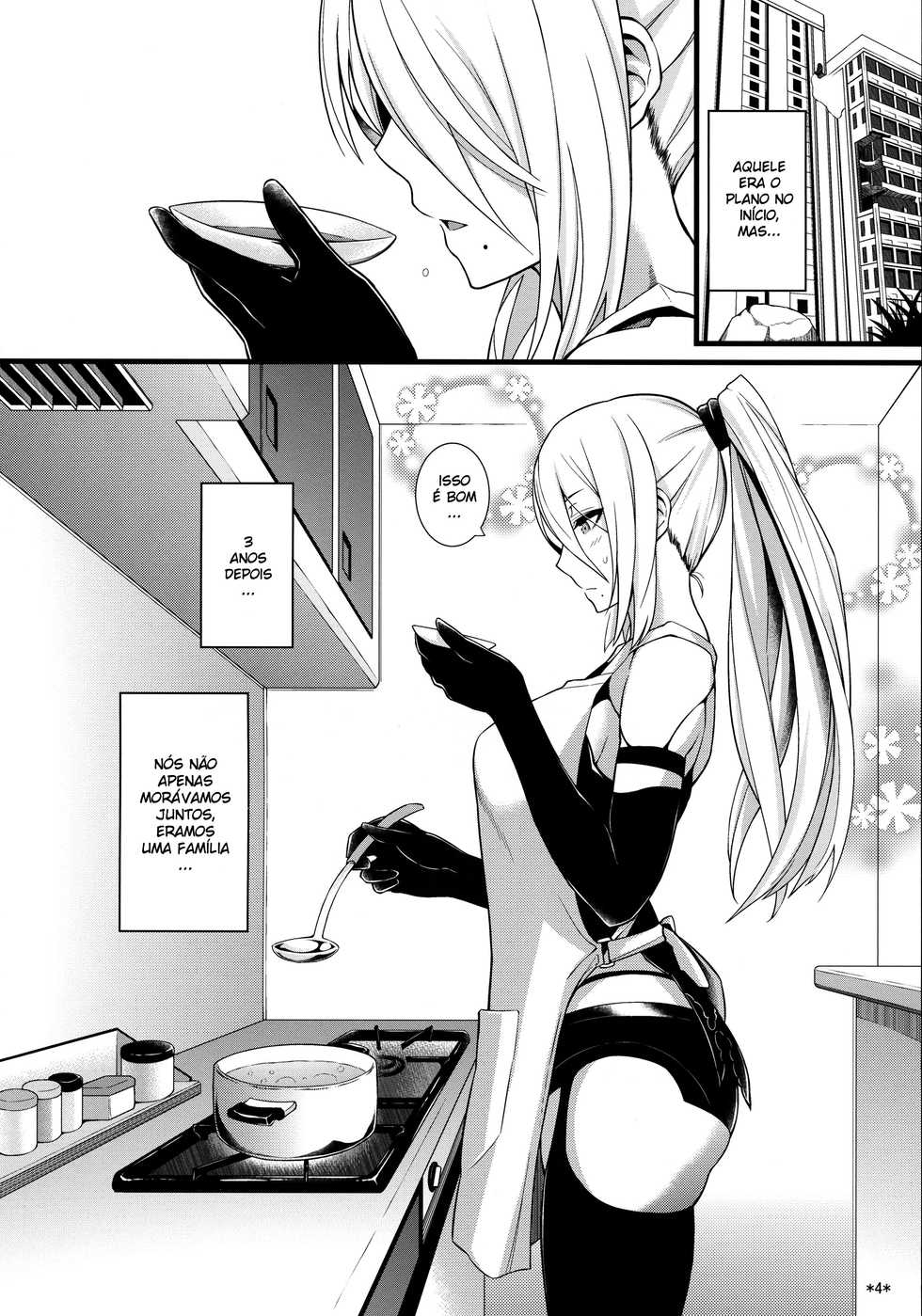 (COMIC1☆13) [Monmo Bokujou (Uron Rei)] Kimi no Egao ga Boku no Hoshi 2 (NieR:Automata) [Portuguese-BR] (DiegoVPR) - Page 5