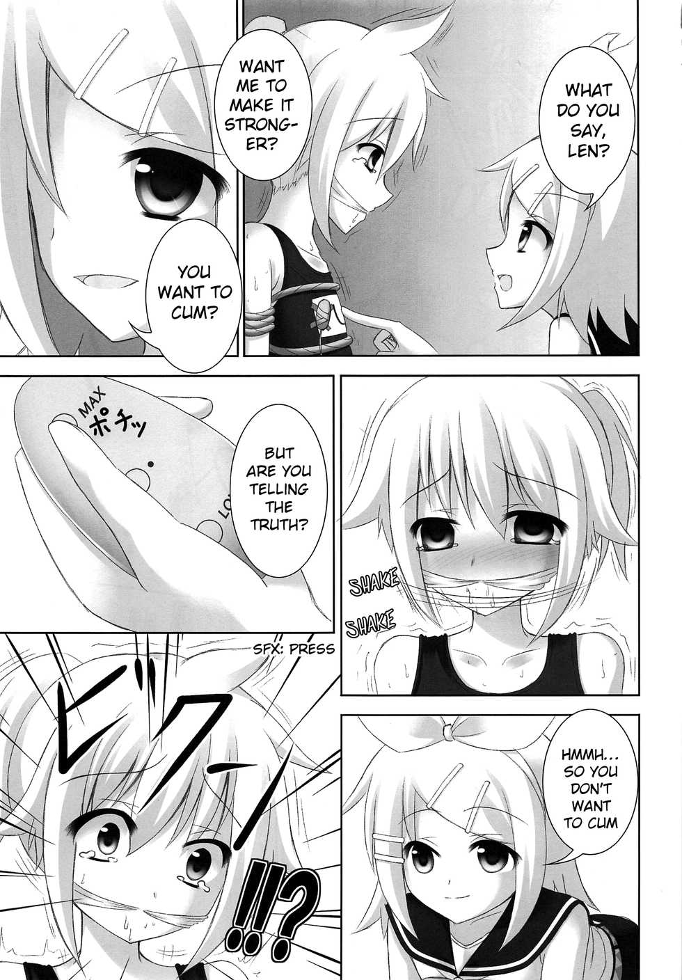 (C82) [Sakurakusa (Akarin)] Oshioki Len kyun | Len-kyun's Punishment (VOCALOID) [English] {Shotachan} - Page 12