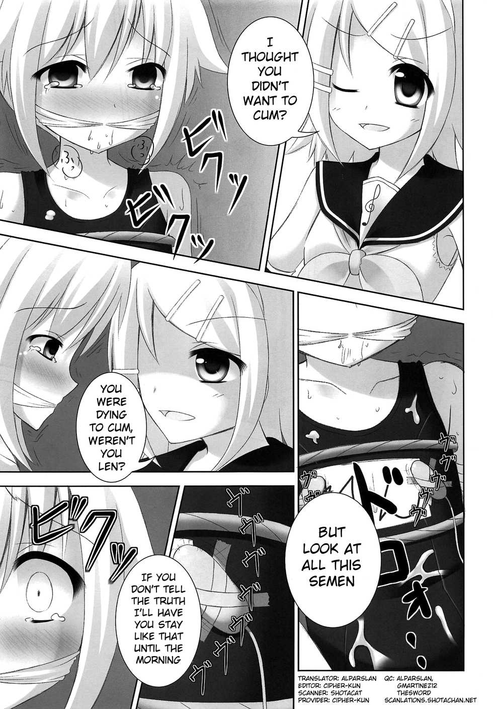 (C82) [Sakurakusa (Akarin)] Oshioki Len kyun | Len-kyun's Punishment (VOCALOID) [English] {Shotachan} - Page 14