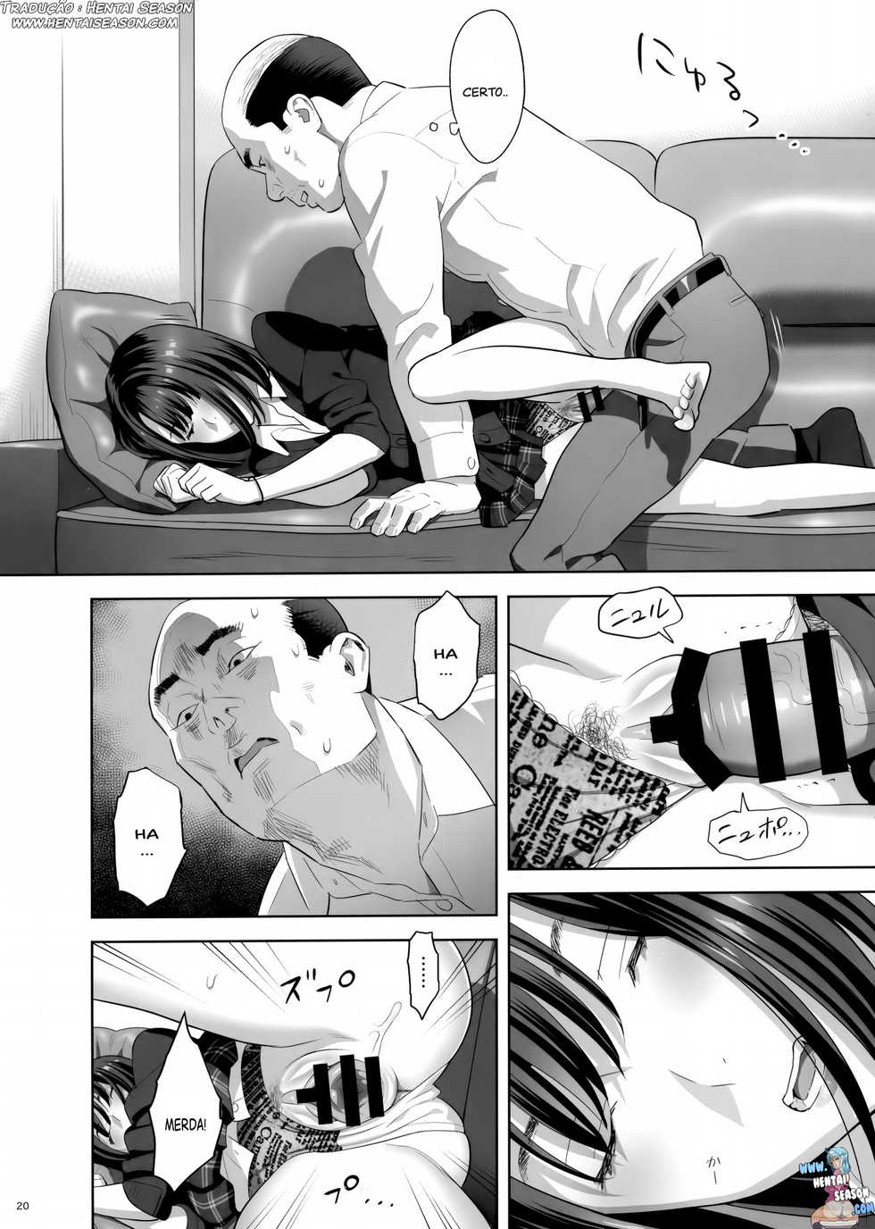 (COMIC1☆15) [Hito no Fundoshi (Yukiyoshi Mamizu)] Tonari no JK ni Odosarete Irihiraretemasu (Namida) [Portuguese-BR] - Page 19