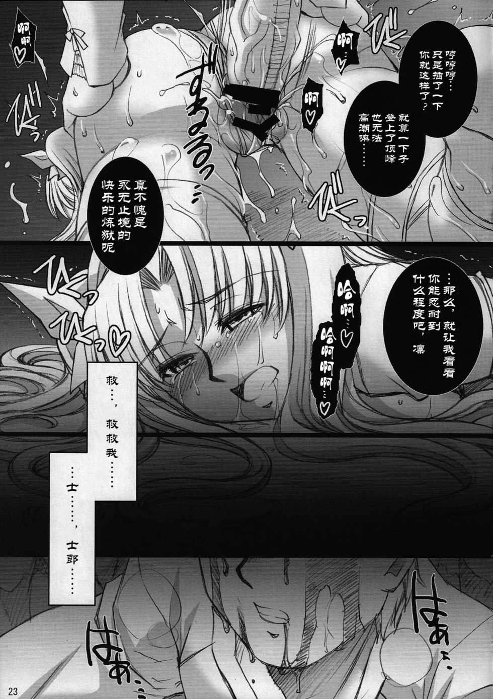 (COMIC1☆2) [H.B (B-RIVER)] Red Degeneration -DAY/3- (Fate/stay night) [Chinese] [不咕鸟汉化组] - Page 22