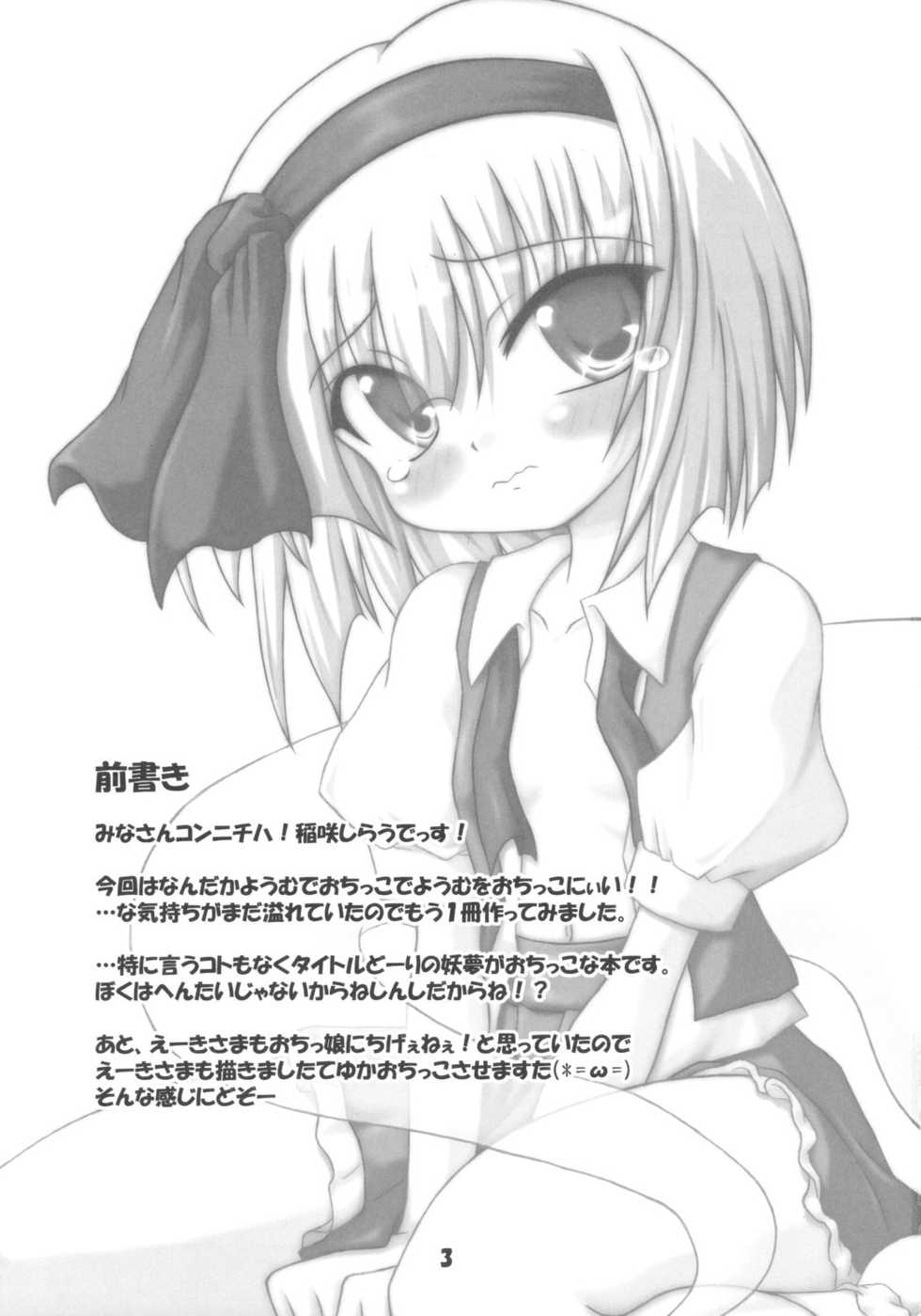 (C72) [Schwester (Inasaki Shirau)] Ochikko Youmu 2 (Touhou Project) - Page 3