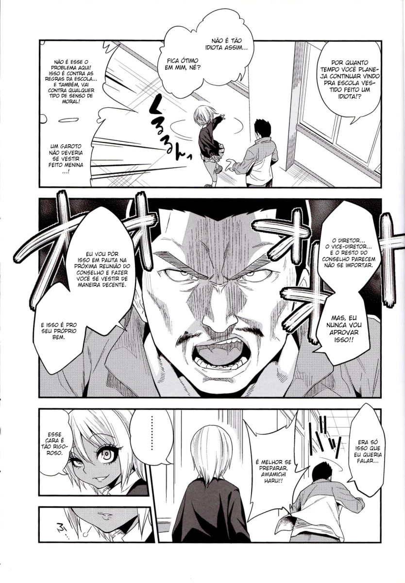 (C89) [Gujira 4 Gou (Gujira)] Gal Bitch sho-nen no INSEI [Portuguese-BR] - Page 6