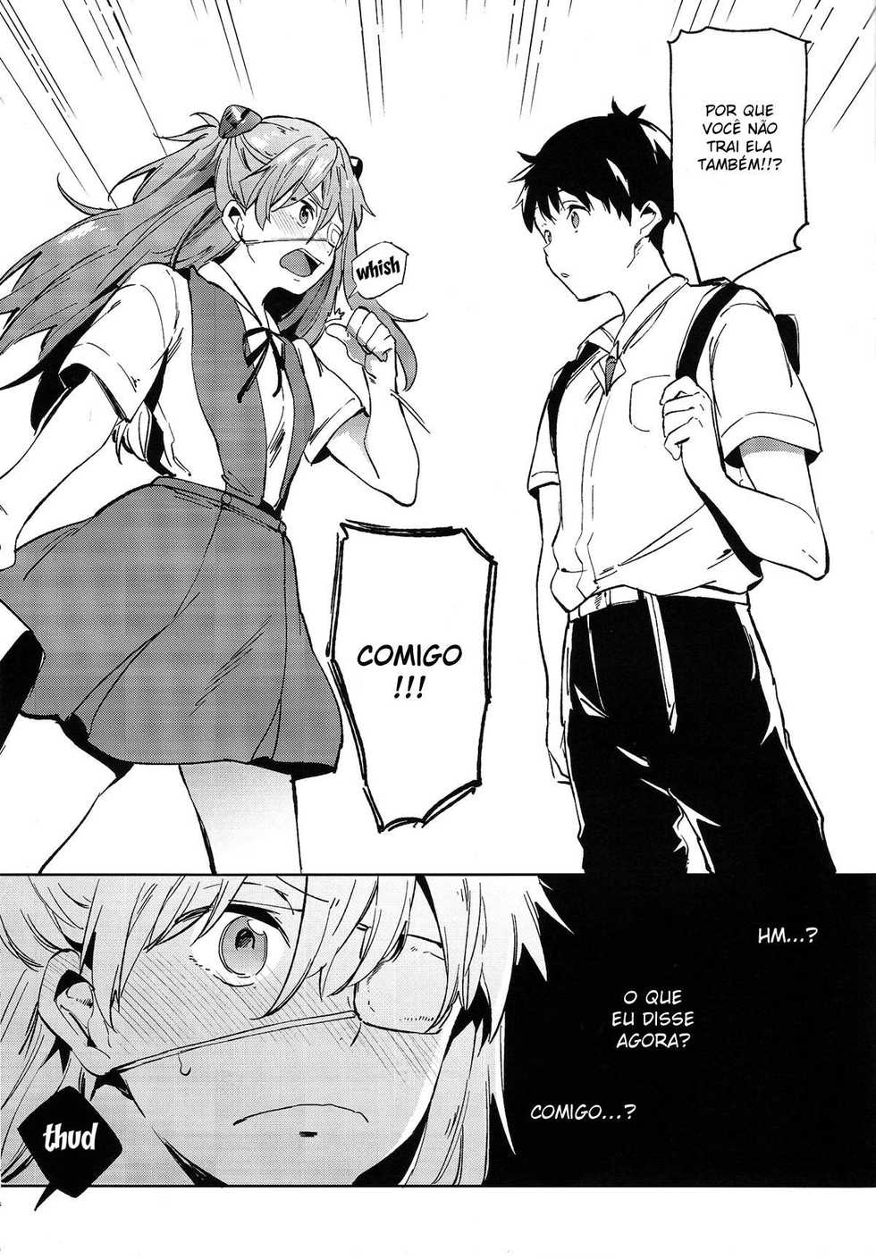 (C86) [Pannacotta (Shono Kotaro)] Shinseiki Gakuen Q | New Sex Story Academy Q (Neon Genesis Evangelion) [Portuguese-BR] [Rai Staz] - Page 13