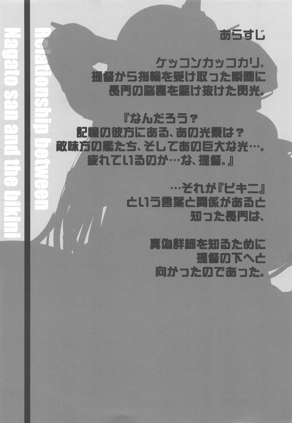 (C86) [Remnants (Shirizou)] Nagato-san to Bikini no Kankei (Kantai Collection -KanColle-) - Page 3