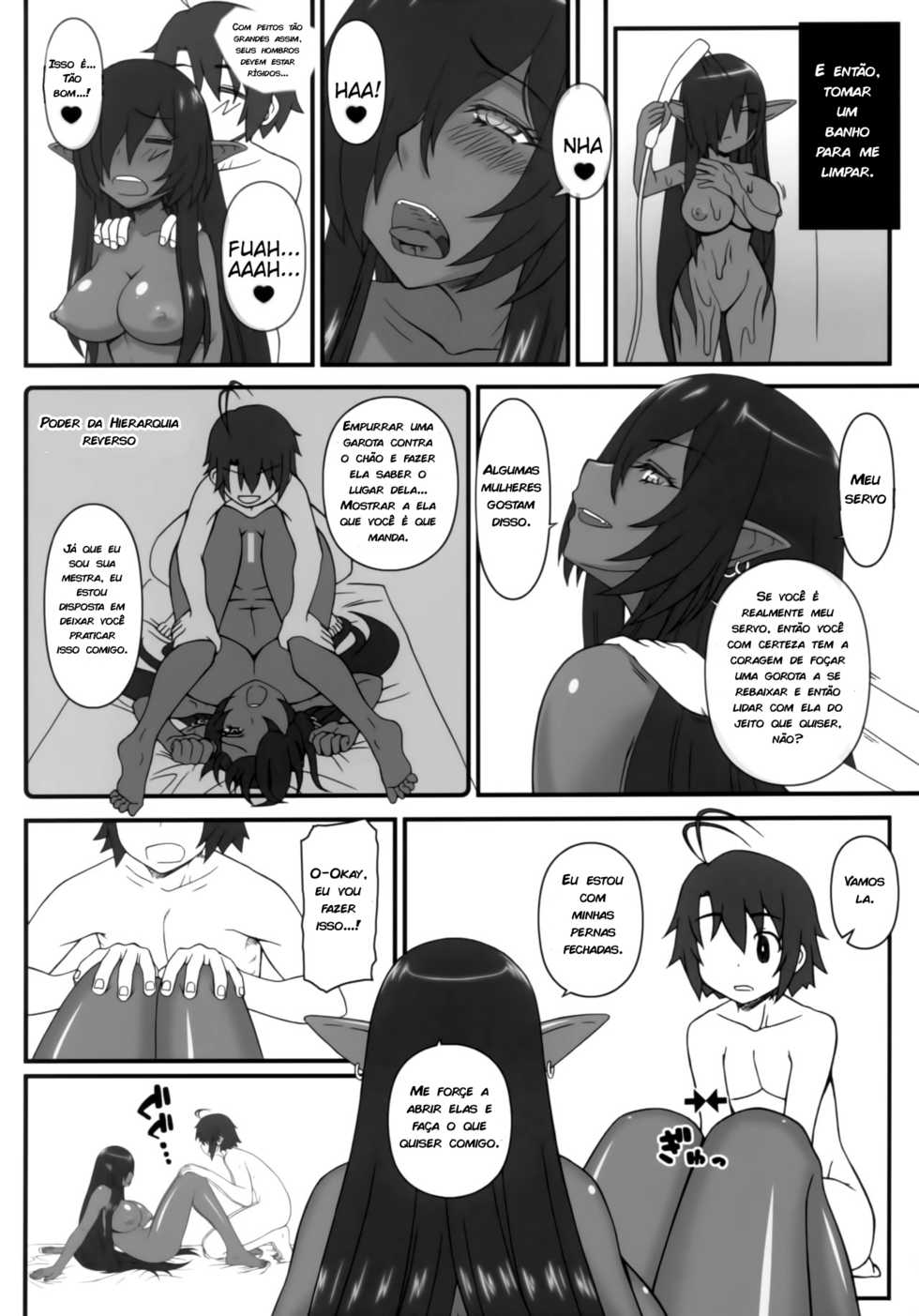 (C95) [Gachinko Shobou (Kobanya Koban)] Kuro no Joou no Isekai Seikatsu 2 (Kuroinu ~Kedakaki Seijo wa Hakudaku ni Somaru~) [Portuguese-BR] [zk3y] - Page 9