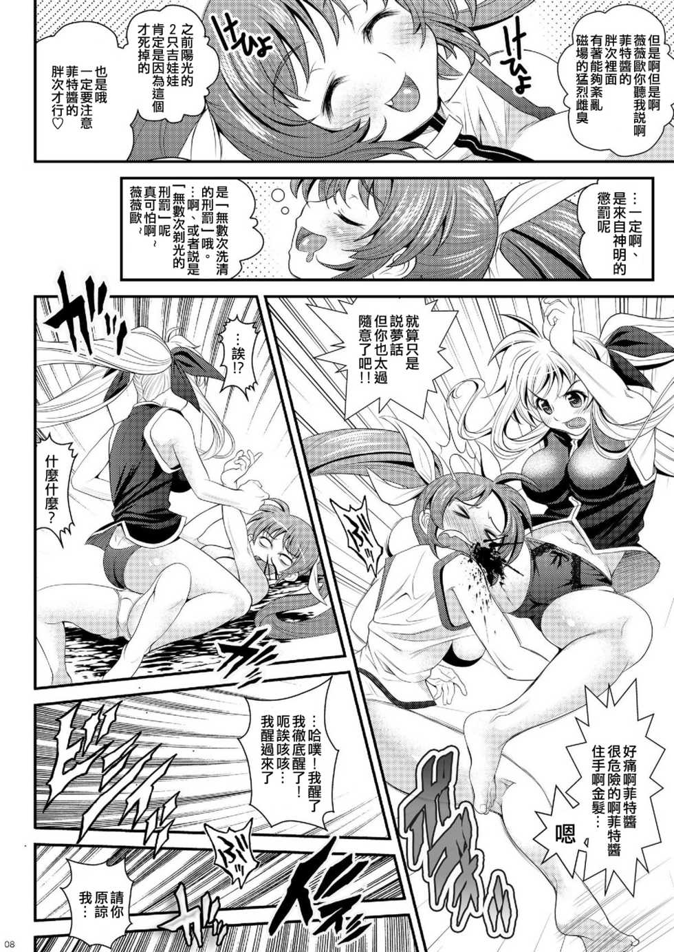 (C80) [Metabocafe Offensive Smell Uproar (Itachou, Kakiko)] Minami no Shima de Kiki 100-patsu (Mahou Shoujo Lyrical Nanoha) [Chinese] [Kouga×新桥月白日语社] - Page 8