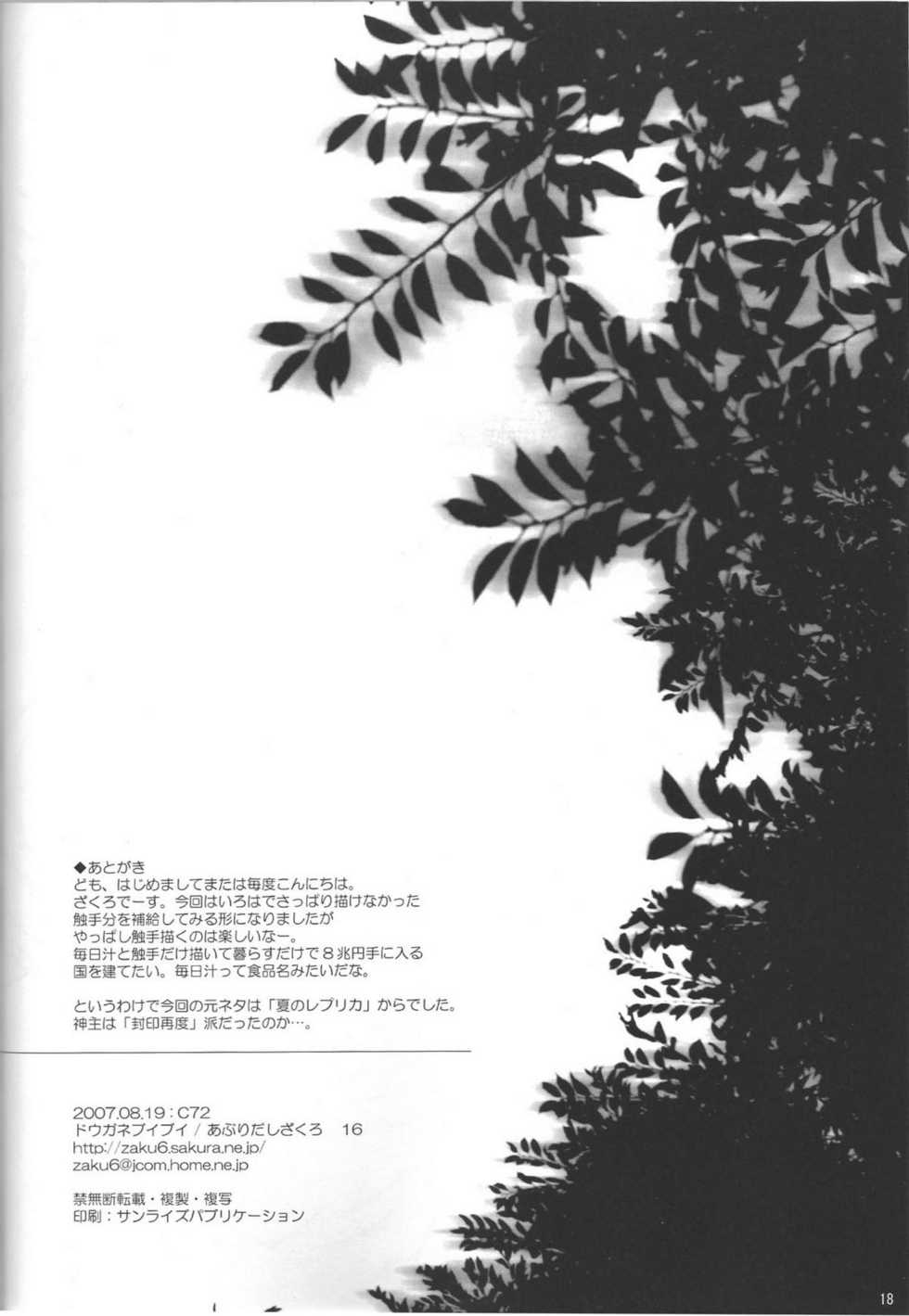 (C72) [Douganebuibui (Aburidashi Zakuro)] Itsuka Kuwareru (Touhou Project) [Spanish] [Biblioteca Hentai] - Page 17