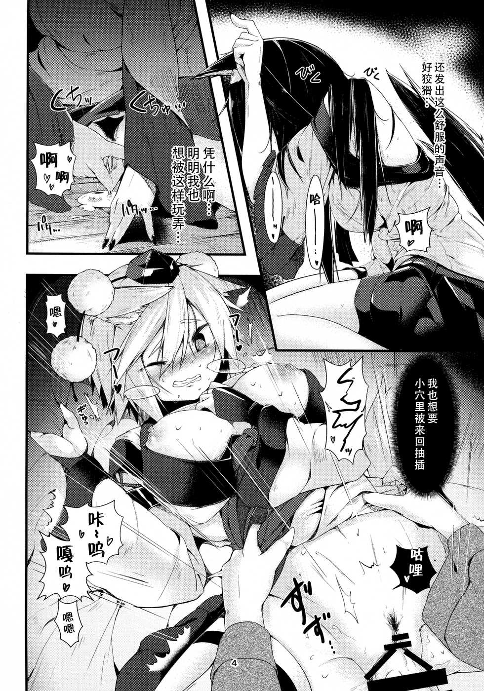 (Reitaisai 14) [Nanika no Heya (Hira)] Inu no Onee-chan no Hatsujou Nihikime (Touhou Project) [Chinese] [狗东西汉化组] - Page 4