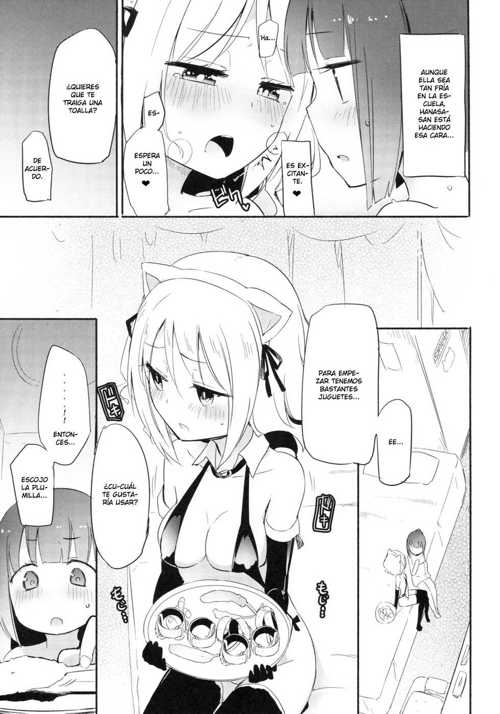 (COMITIA120) [Homuraya Pleiades, SC (Homura Subaru, Gyuunyuu Rinda)] Tachi Masshigura ~Neko Cafe Yuri Goudou~ [Spanish] [NekoCreme] - Page 8