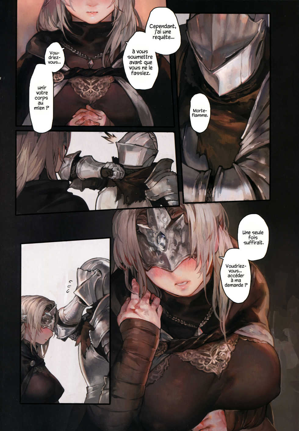 (C94) [Aoin no Junreibi (Aoin)] Kasuka na Nukumori - DARK DESIRE  (DARK SOULS III)  [French] [Leroux00] - Page 9