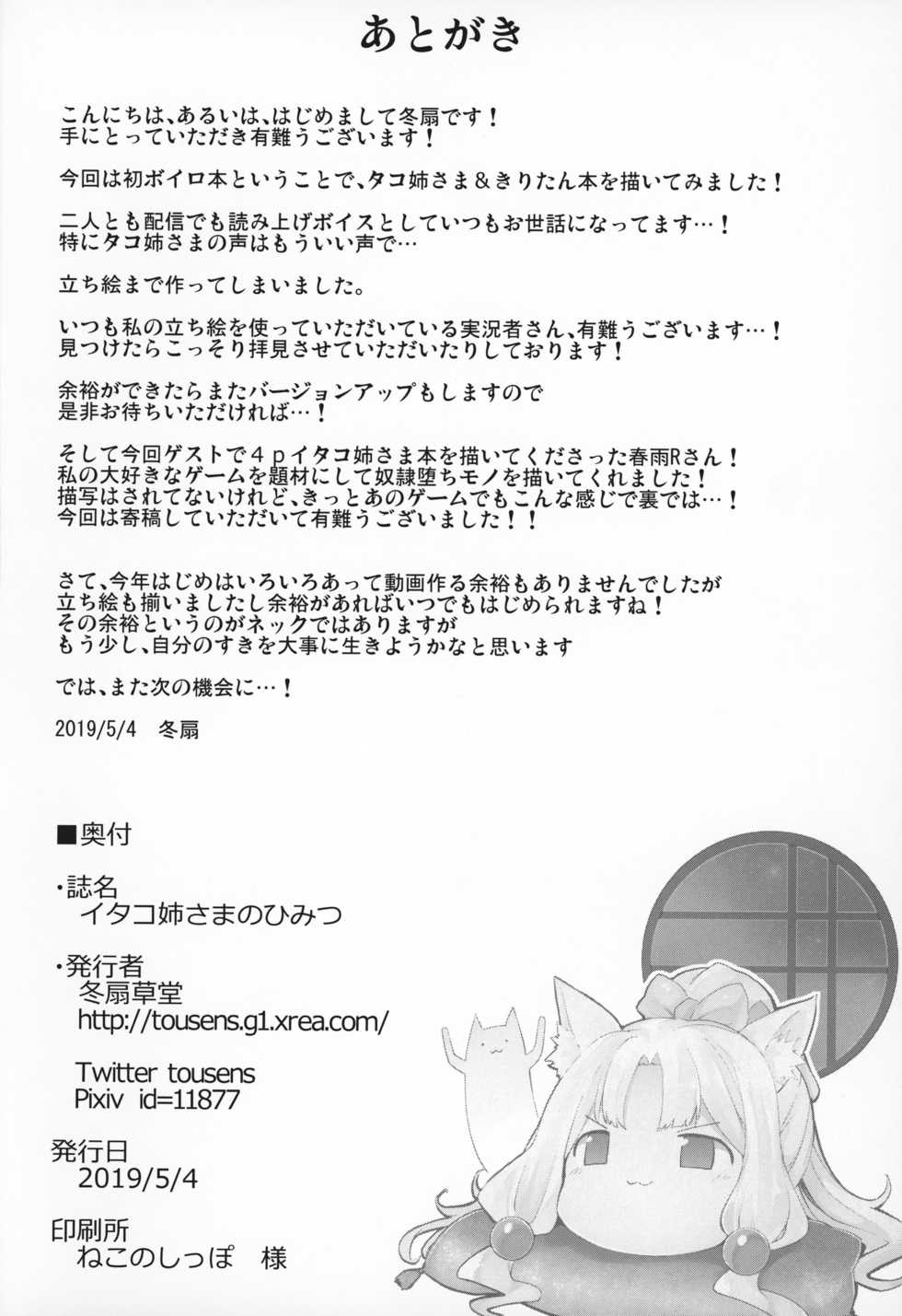(Kono Koe Todoke, Tsuki made mo Go) [Tousen Soudou (Tousen, Harusame R)] Itako Nee-sama no Himitsu (VOICEROID) - Page 21