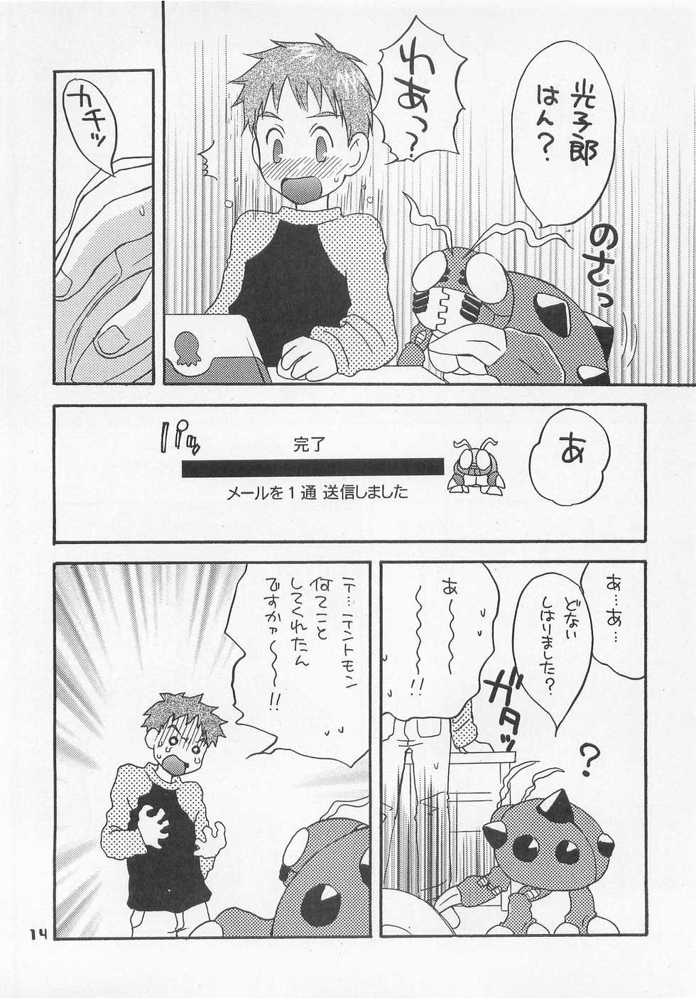 (HaruCC6) [Haniwa Mania, Kuruguru DNA (Pon Takahanada, Hoshiai Hilo)] Jogress Daihyakka (Digimon Adventure 02) - Page 13