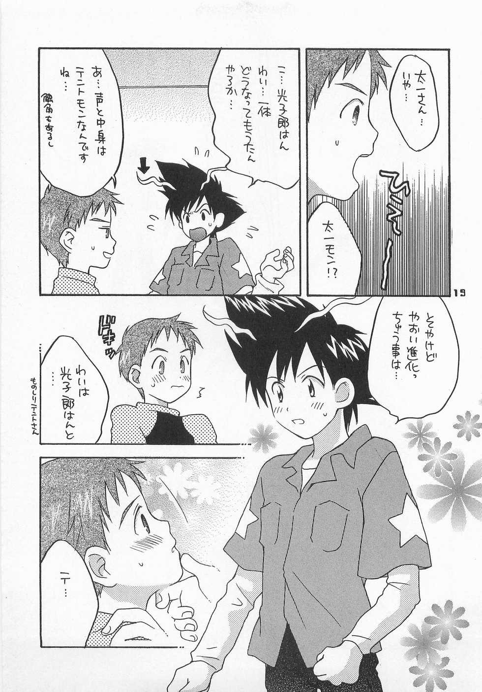 (HaruCC6) [Haniwa Mania, Kuruguru DNA (Pon Takahanada, Hoshiai Hilo)] Jogress Daihyakka (Digimon Adventure 02) - Page 18