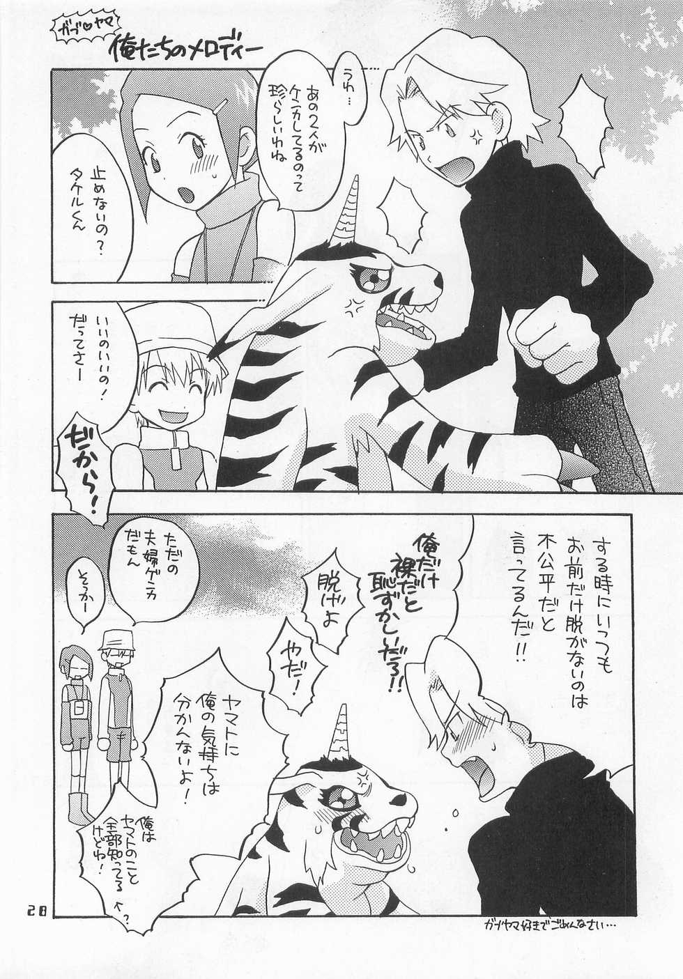 (HaruCC6) [Haniwa Mania, Kuruguru DNA (Pon Takahanada, Hoshiai Hilo)] Jogress Daihyakka (Digimon Adventure 02) - Page 27