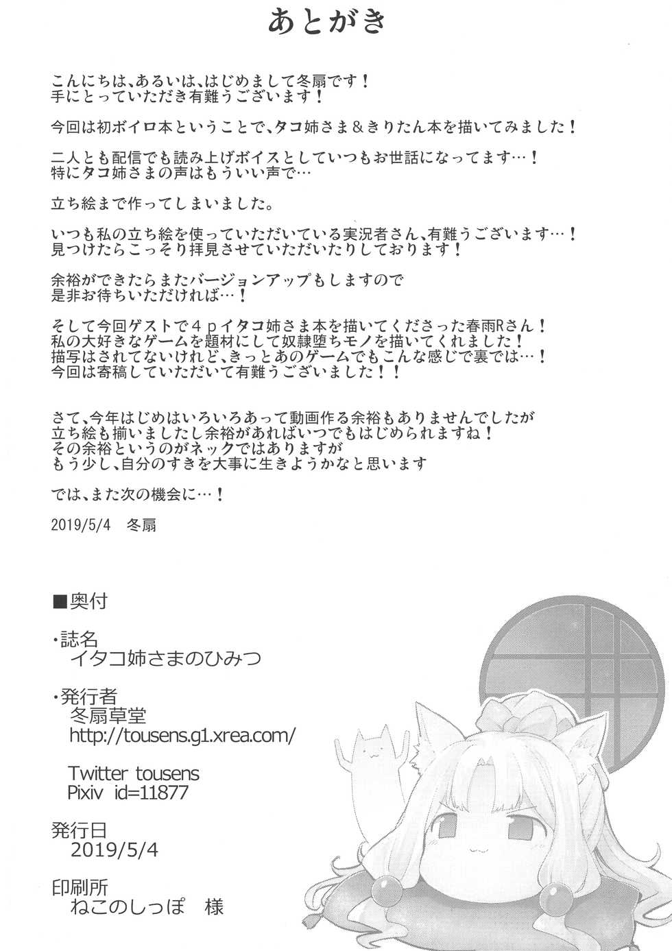 (Kono Koe Todoke, Tsuki made mo Go) [Tousen Soudou (Tousen, Harusame R)] Itako Nee-sama no Himitsu (VOICEROID) - Page 22