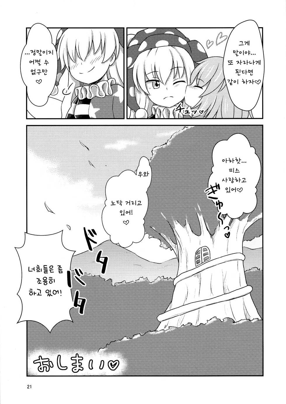 (Reitaisai 16) [Lunatic Traveler (Shiratsuki Shiori)] Yousei Sex Communication (Touhou Project) [Korean] - Page 21