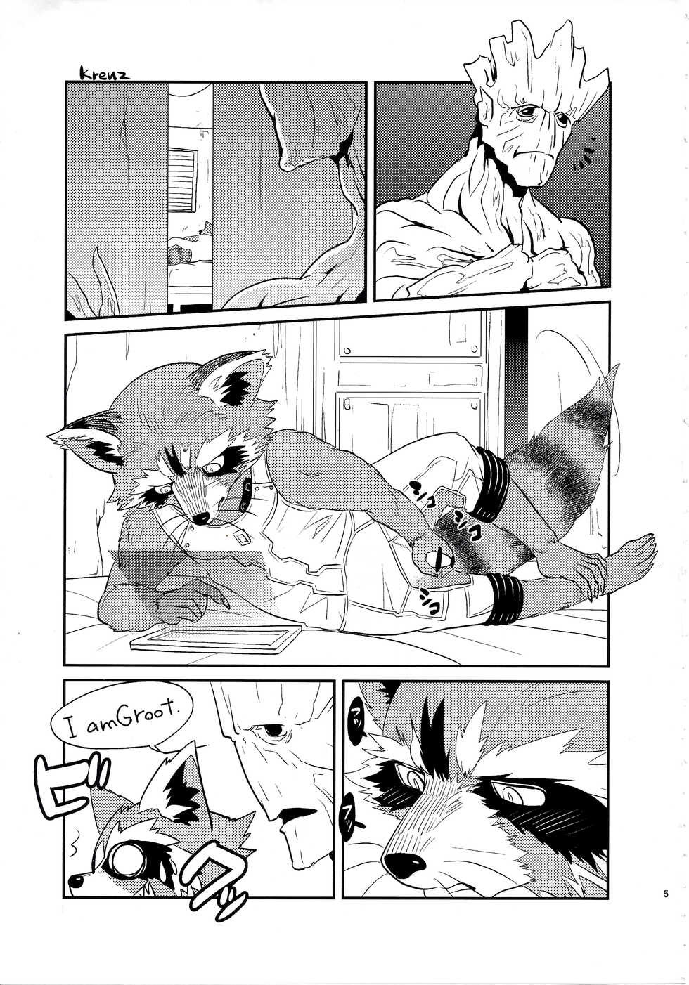 (Fur-st 8) [INK (Kreuz, Kandagawa Gufu)] ROCKET START! (Guardians of the Galaxy) [Chinese] [逃亡者x新桥月白日语社] - Page 5