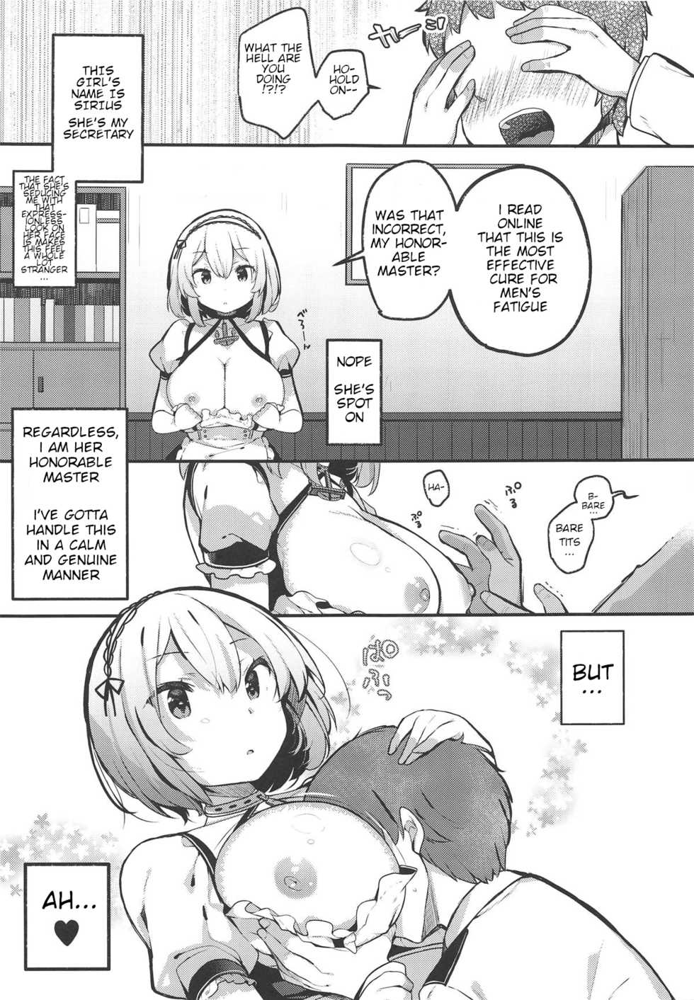 (COMIC1☆15) [mocha*2popcorn (Kibii Mocha)] Otoko o Tateru Iyashi no Maid-sama | The Soothing Maid Establishes a Man (Azur Lane) [English] [mammarian] - Page 4