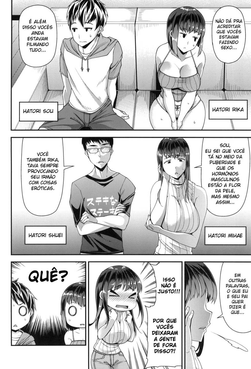 (C94) [satsukiimonet (Satsuki Imonet)] Kazoku de Hamedori 4P Shitemita [Portuguese-BR] - Page 2