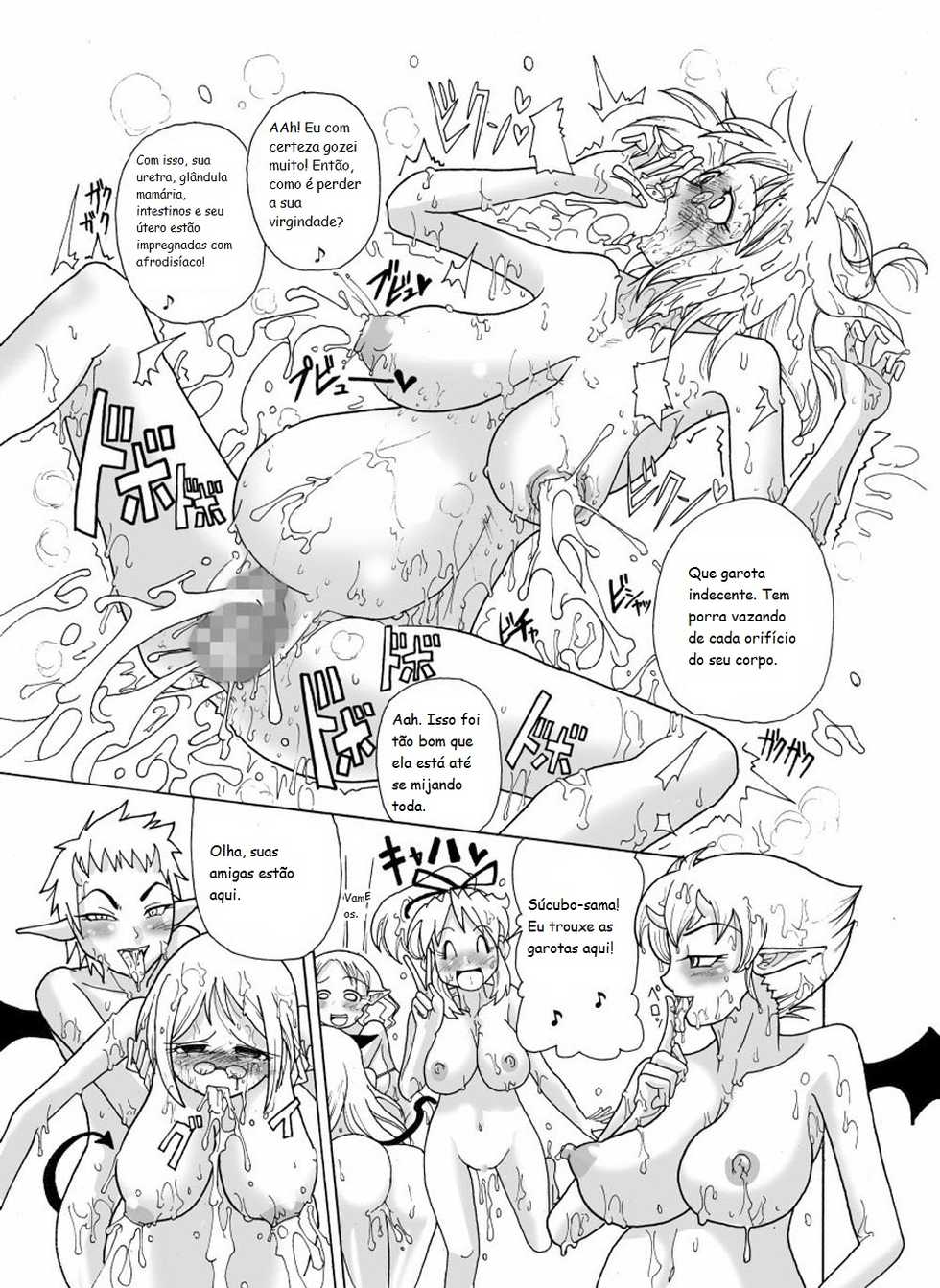 [Freddie Works (Sakazaki Freddie)] Kankin Tairankou!! Succubus no Kan | Orgy in captivity!! House of Succubus [Portuguese-BR] [Digital] - Page 30