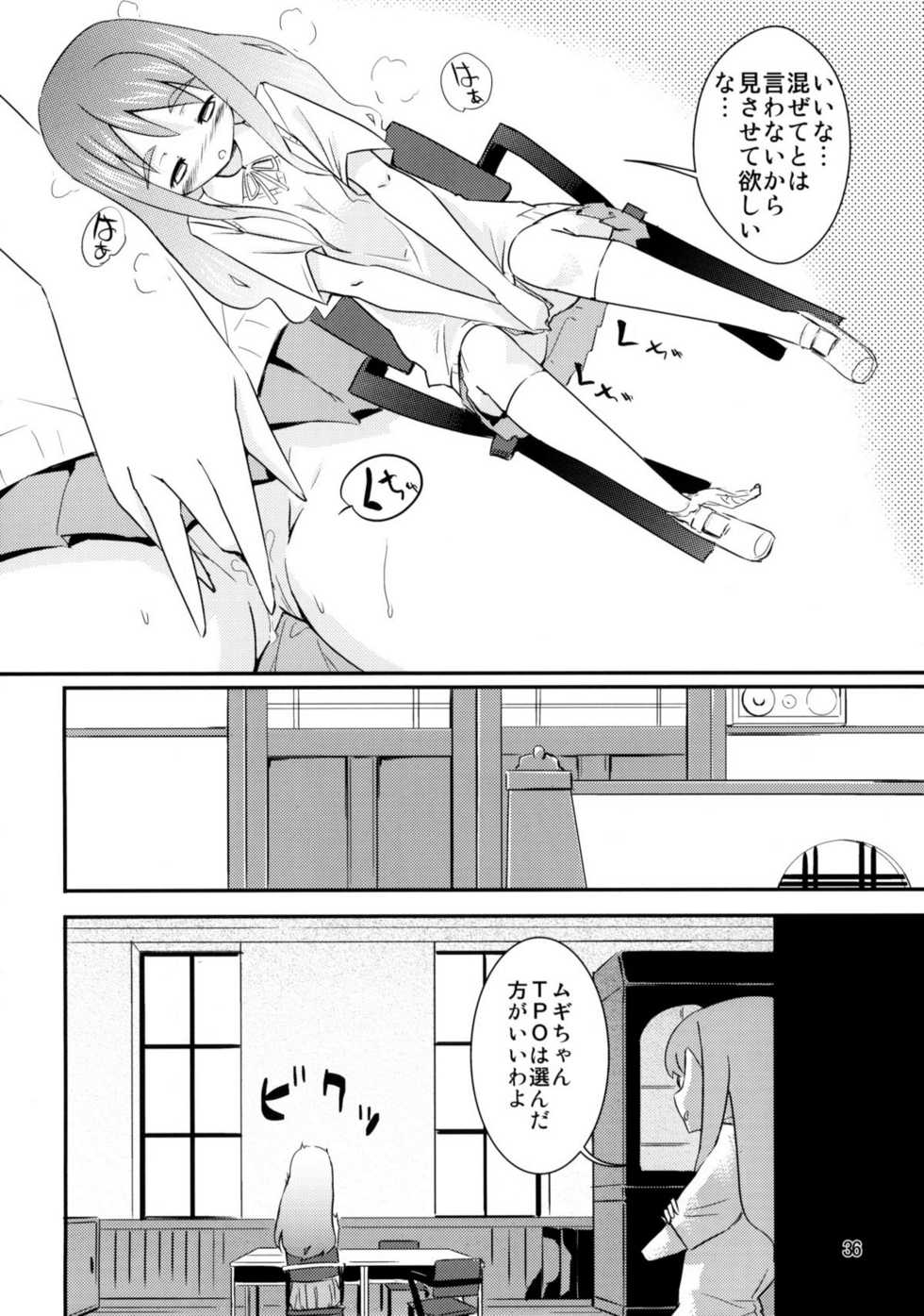 (C76) [Barbarossa (Shinonome Tarou, LEE, Yamazaki Mitsuru)] BUTTERFLIES (K-ON!) - Page 35