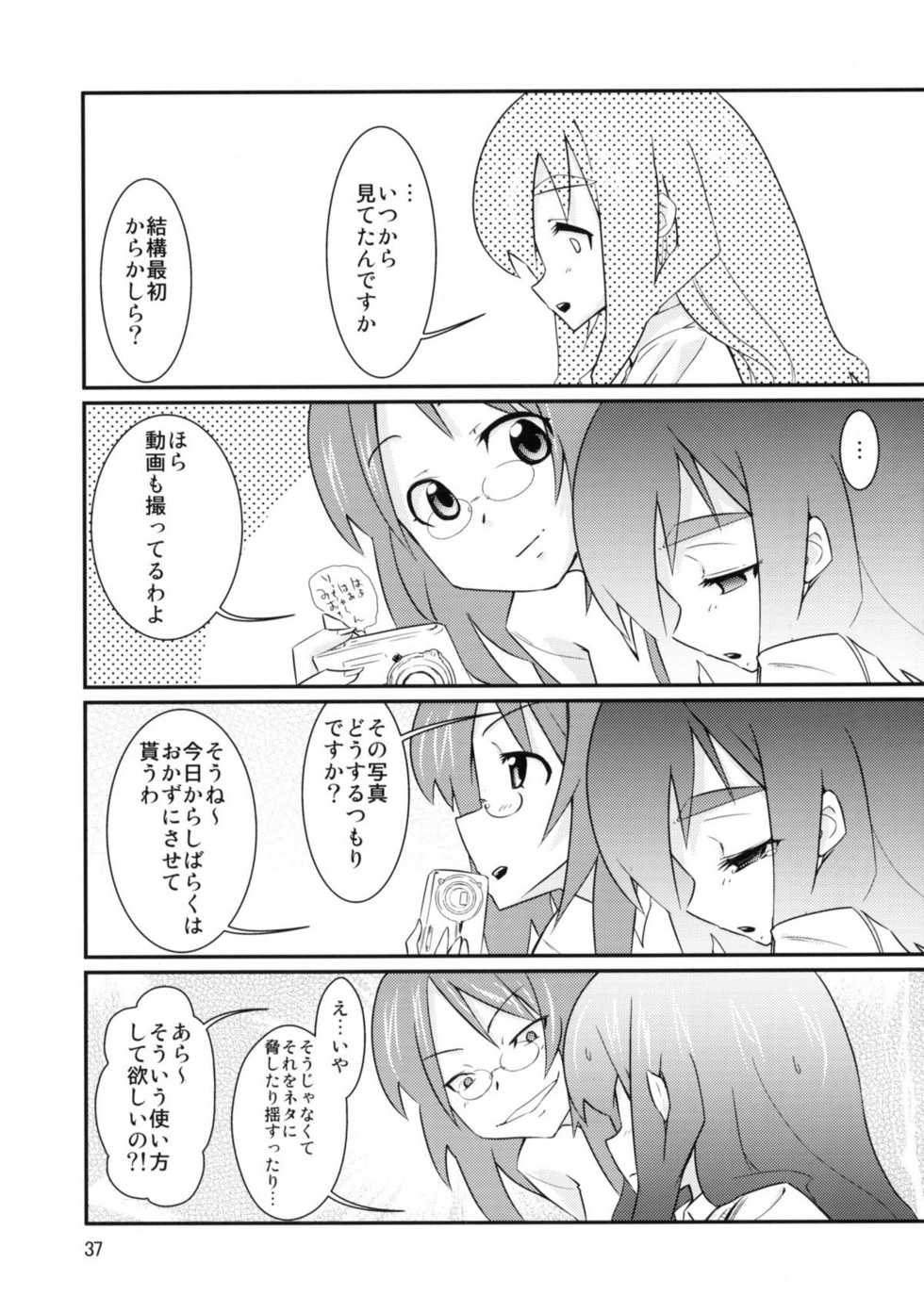 (C76) [Barbarossa (Shinonome Tarou, LEE, Yamazaki Mitsuru)] BUTTERFLIES (K-ON!) - Page 36