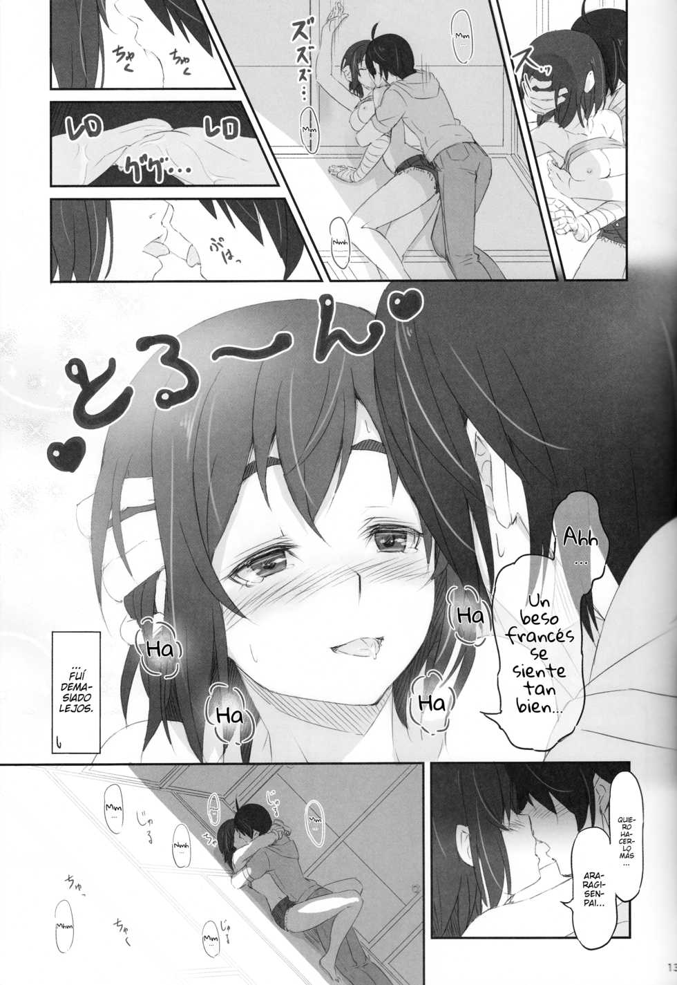 (C86) [Dasaku-ya (Izumi) Kobo (Piro)] Suruga Test (Bakemonogatari) [Spanish] - Page 14