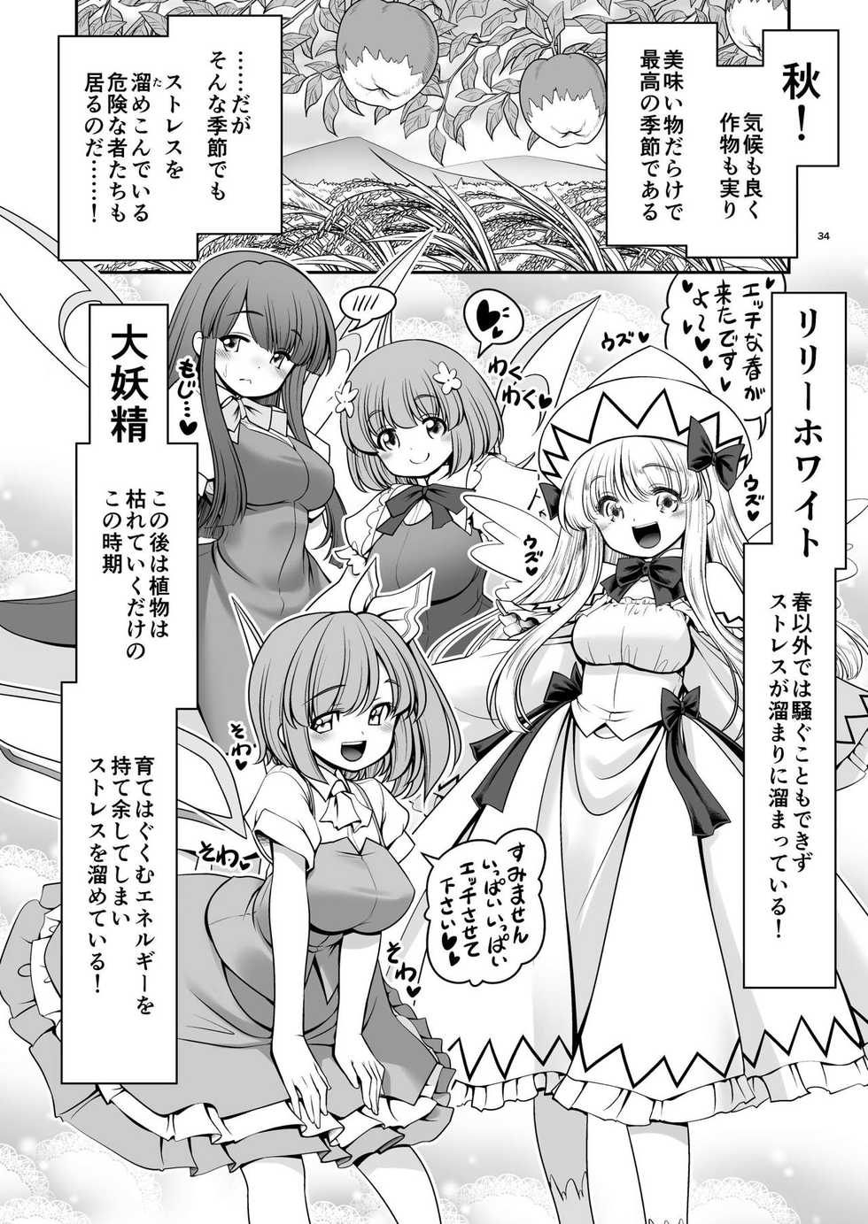 [Yosutebito na Mangakaki (Tomoki Tomonori)] Nureru Kiri no Mizuumi (Touhou Project) [Digital] - Page 34