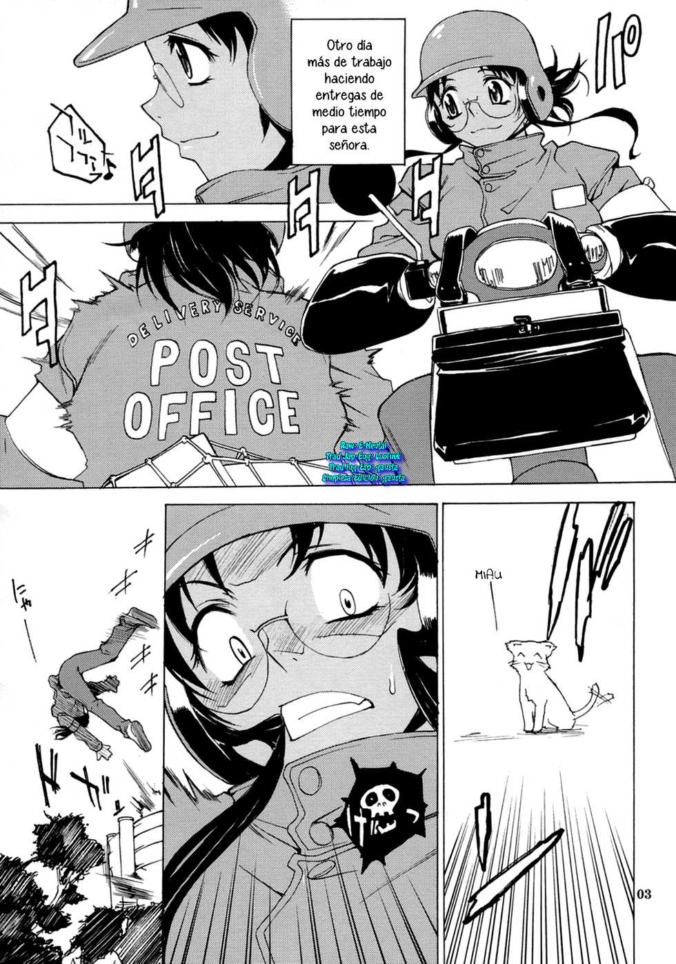 (C69) [Chotto Dake Aruyo. (Takemura Sesshuu)] Postgirl-san Wa Furimukanai. [Spanish] [ganstatrad] - Page 2