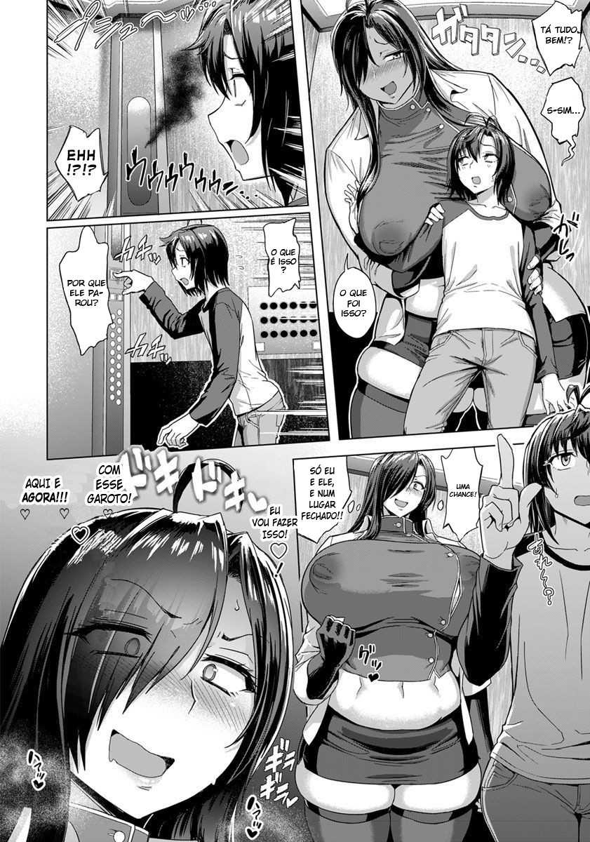 [Herohero Tom] Juuryou Over Kyojo Beta | With an Overweight Big Girl in an Elevator (ANGEL Club 2018-06) [Portuguese-BR] [Digital] - Page 3