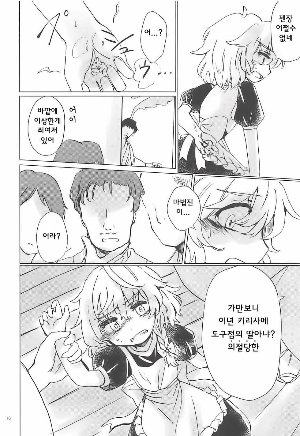 (Reitaisai 16) [AM:TIGER (Toran)] Nomahoutsukai no Dorobou Kagyou | 떠돌이마법사의 도둑질생활 (Touhou Project) [Korean] [웹게임 마이너 갤러리] - Page 16