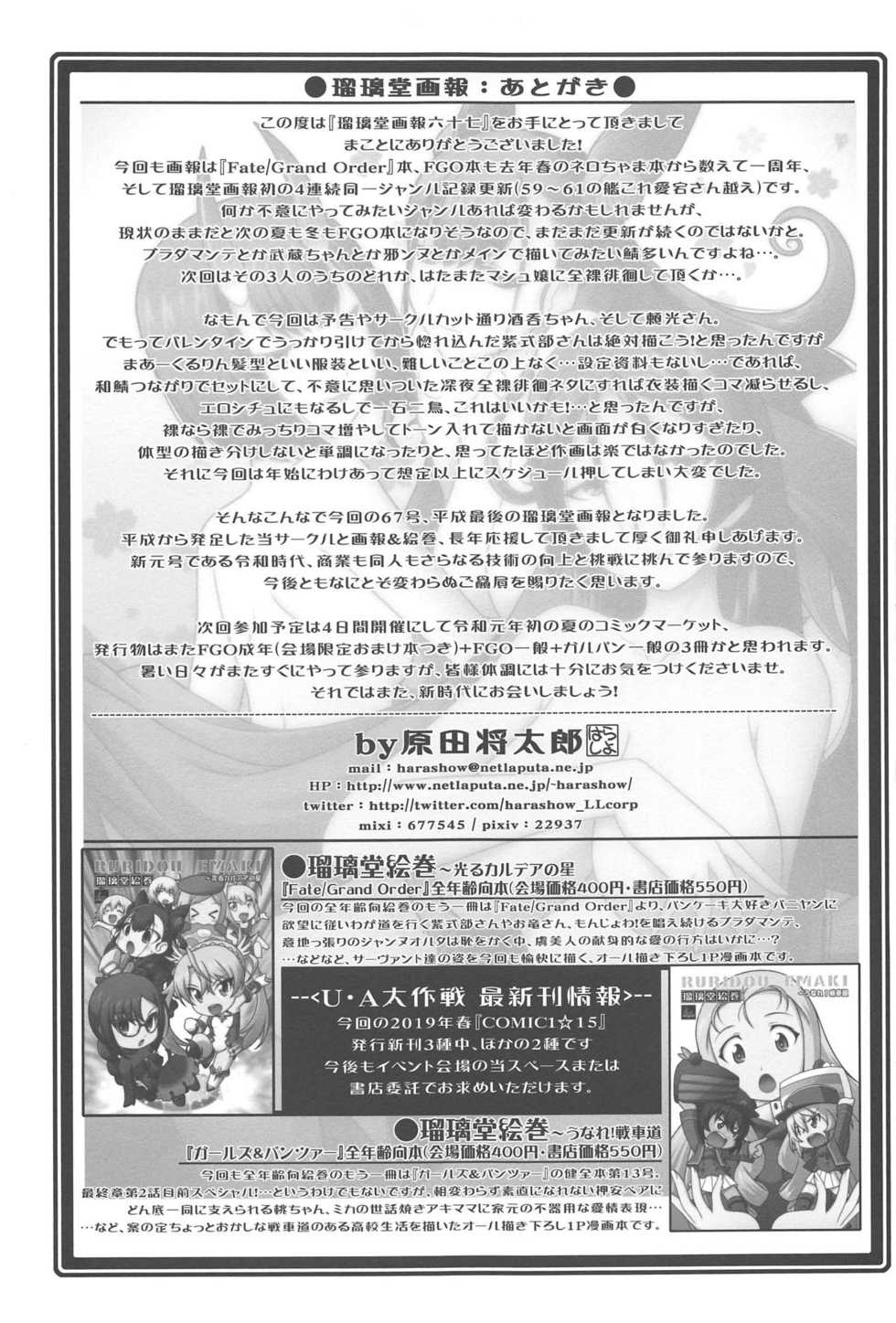 (COMIC1☆15) [UA Daisakusen (Harada Shoutarou)] Ruridou Gahou CODE:67 (Fate/Grand Order) - Page 32